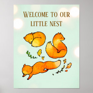 Skogsbarnet Ankomst Nyfödd Annonsering Poster