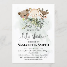 Skogsbebisdusch Skogsdjur Inbjudningar