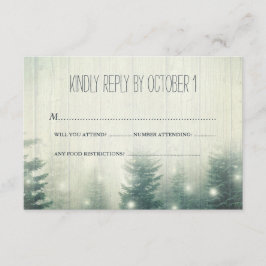 Skogsbelysning | Rustik Bröllop | RSVP OSA Kort