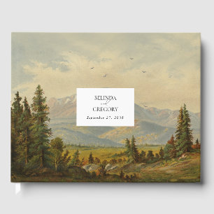 Skogsbergen Gräs i Träd vid Bröllop Gästböcker