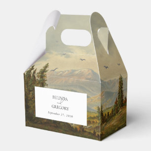 Skogsbergen Gräs i Träd vid Bröllop Presentaskar