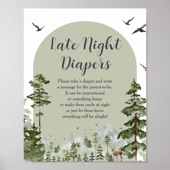 Skogsbergen i Gräs Träd, nattliga dagstidningar Poster (Framsidan)