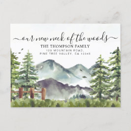 Skogsberget Vårt nya Nacke vid Skogen Flytta Meddelande Vykort