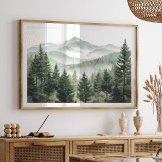 Skogsberglandskap Poster
