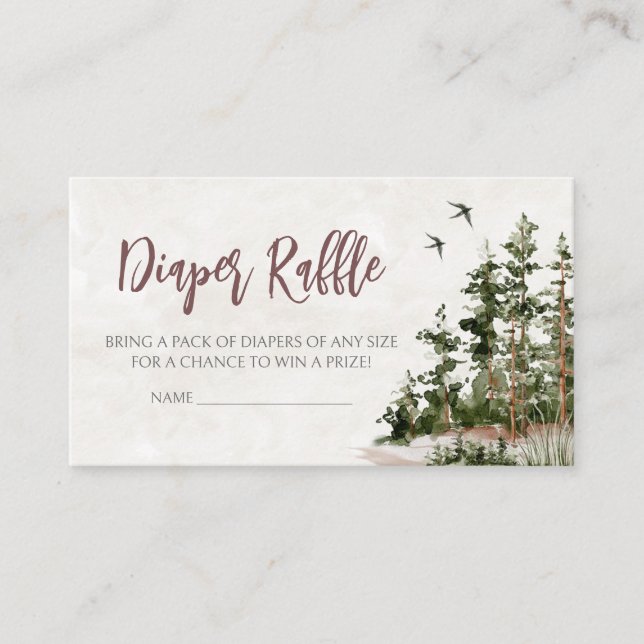 Skogsbergsbabyskor Diaper Raffle Tilläggskort (Framsida)