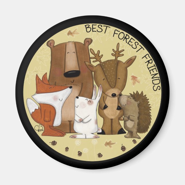 Skogsbesättningar - Bästa skogsvänner/enskilda Magnet (Framsidan)