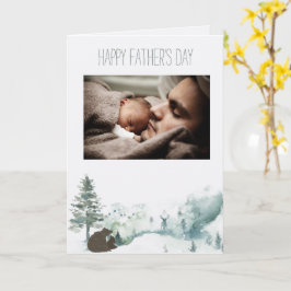 Skogsbjörn faderns dag med foto kort