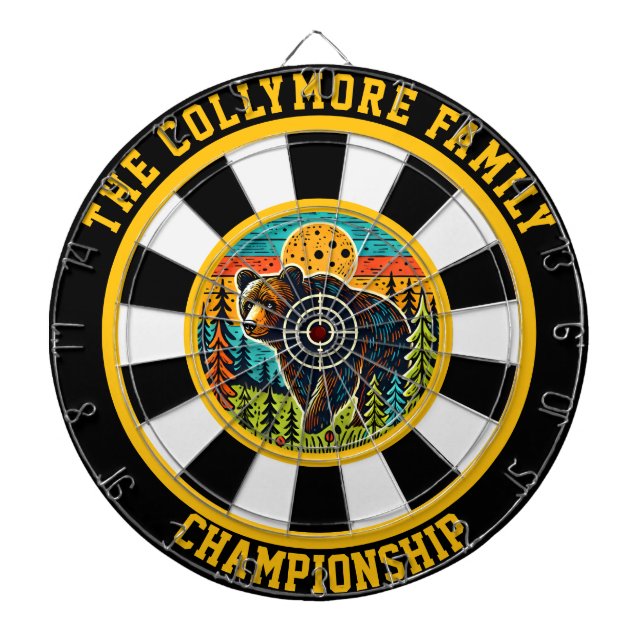 Skogsbjörn i Bullseye Art Darttavla (Framsidan)