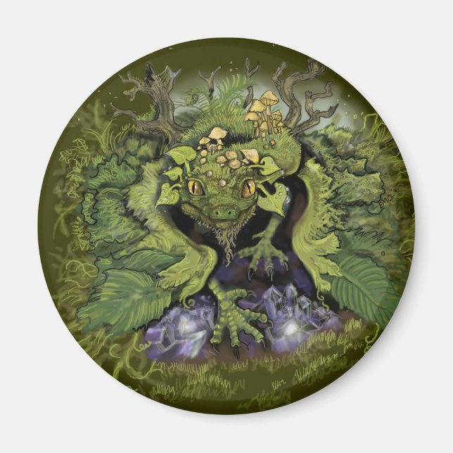 Skogsblad Dragon~magnet Magnet (Framsidan)