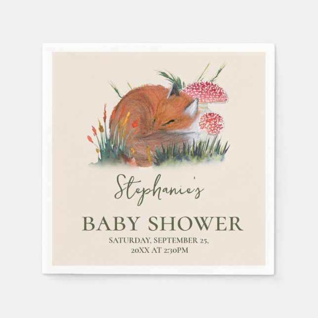 Skogsblommor, babyskor | Kärna i stugan Pappersservett (Framsidan)