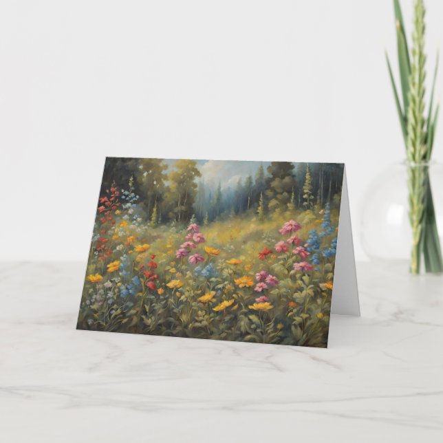 Skogsblommor Naturillustration  Kort (Framsida)