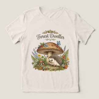 Skogsboende Söt Igelkott Svamp Cottagecore T Shirt