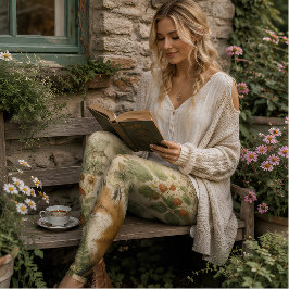 Skogsbostad Cottagecore Räf Vild Jordgubbe Botanis Leggings