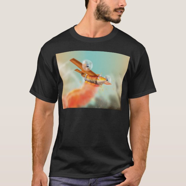 Skogsbrands flygplan Flygbekämpning av skogsbrand Tee (Framsida)