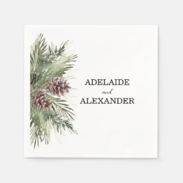 Skogsbröllop Grönt Pappersservett