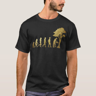 Skogsbruket Evolution Lumberjack Arborist Woodwork T Shirt