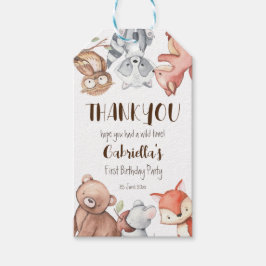 Skogsbruksdjur födelsedag personlig presentetikett