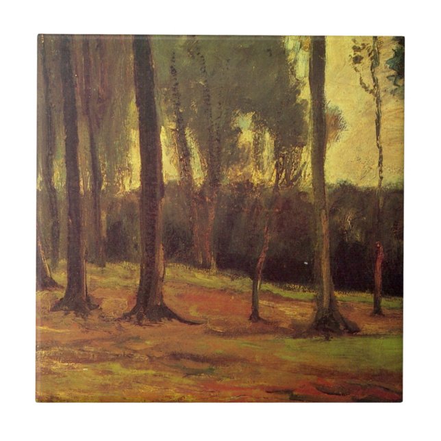 Skogsbryn av Vincent van Gogh Kakelplatta (Framsidan)