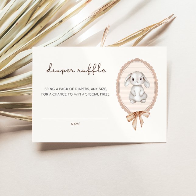 Skogsbunny Babyskor Diaper Raffle Tilläggskort (Skapare uppladdad)