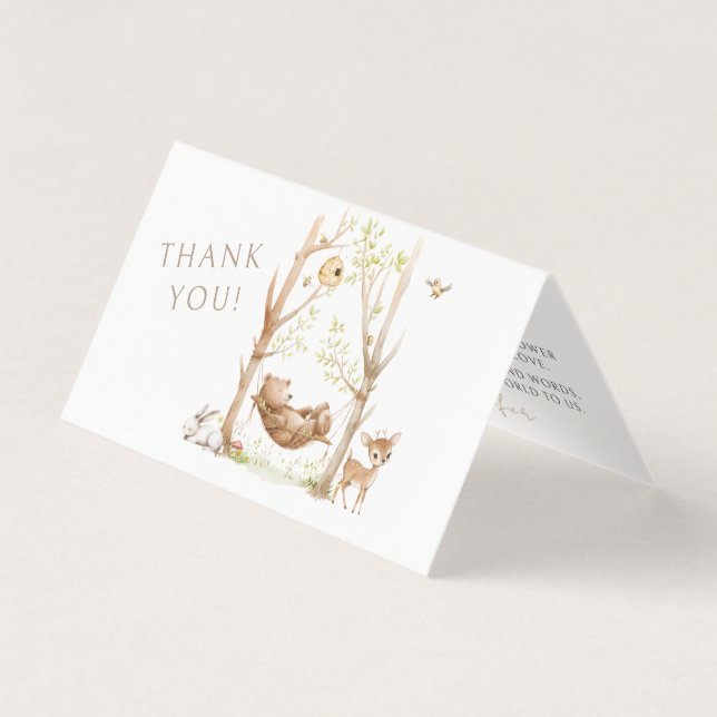 Skogsburk Pojke Tack med stor vikt Kort (Framsida)