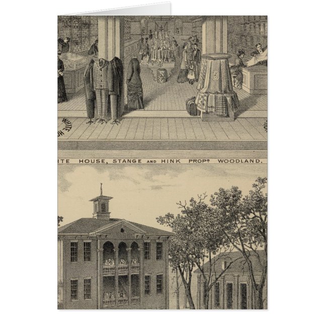 Skogsbutik, college hälsningskort (Framsidan)