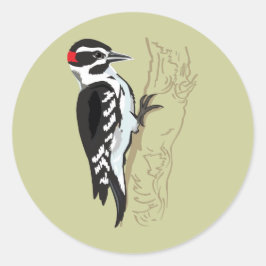 Skogscheckerillustration Runt Klistermärke