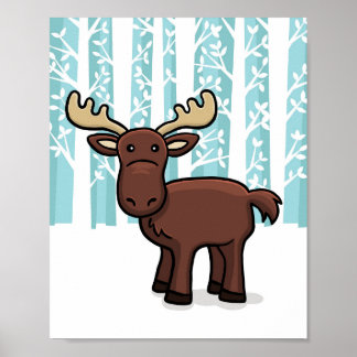 Skogsdjur Älg Poster