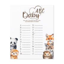 Skogsdjur Baby ABC Spelkort