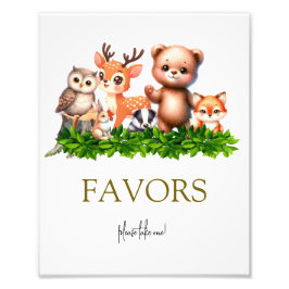 Skogsdjur baby Favorittecken Fototryck