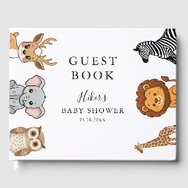 Skogsdjur Baby Shower Gästböcker