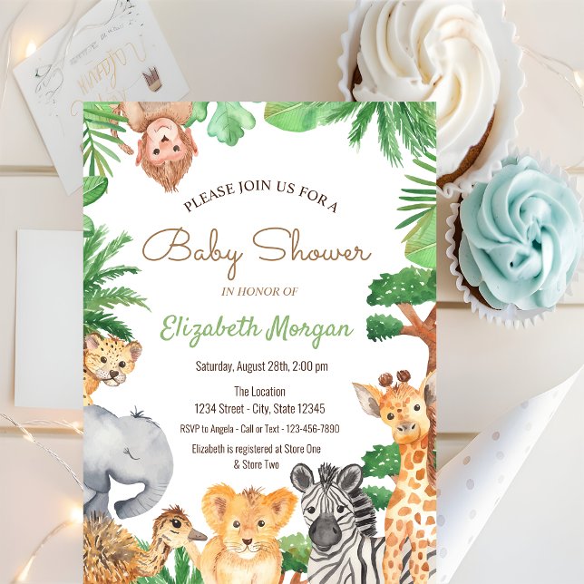 Skogsdjur Baby Shower Inbjudan (Skapare uppladdad)