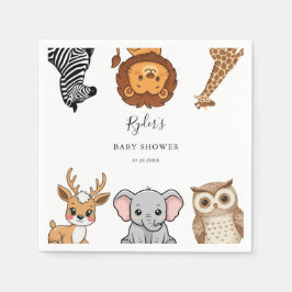Skogsdjur Baby Shower Pappersservett