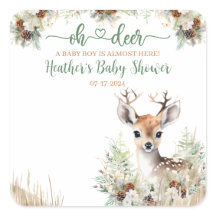Skogsdjur Baby Shower Pojke