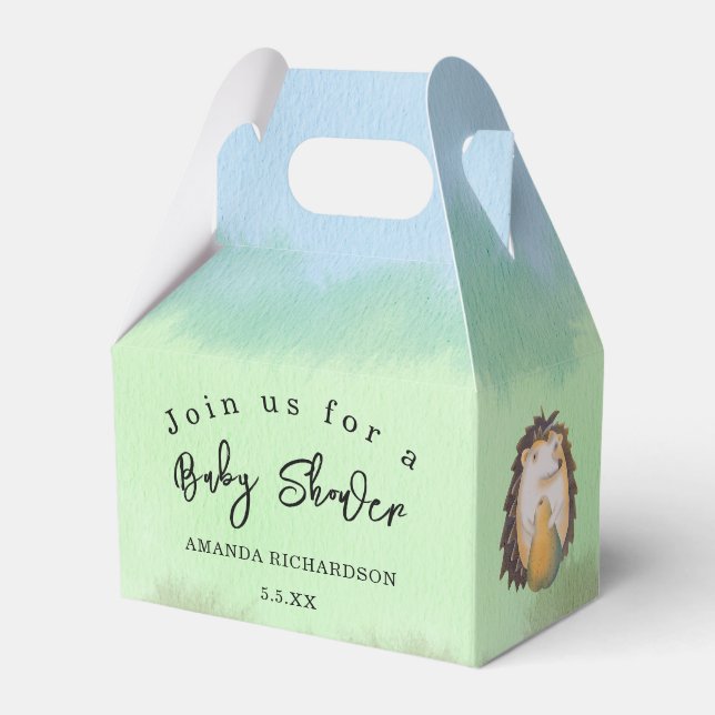 Skogsdjur Baby Shower Presentaskar (Framsidan Sidan)