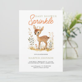 Skogsdjur Baby Shower Sprinkle Inbjudan