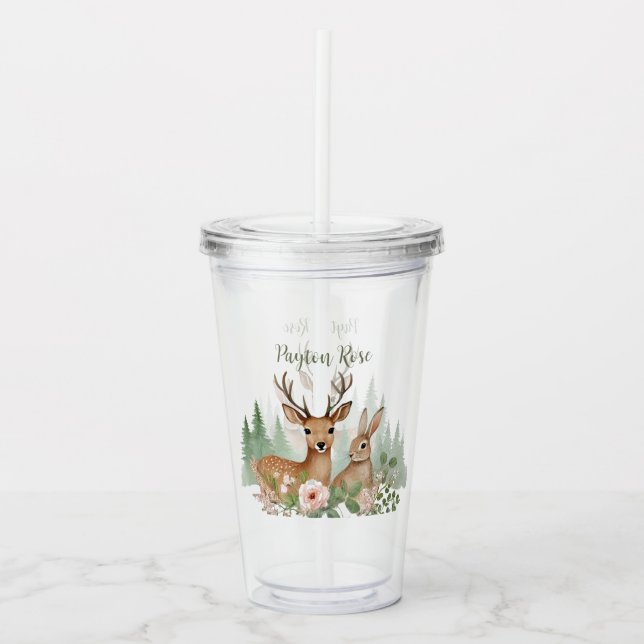 Skogsdjur Baby Shower Take Away Mugg (Framsida)