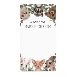 Skogsdjur, babydusch, märkre i bok fraktsedel