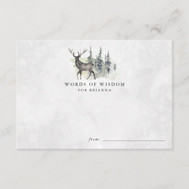 Skogsdjur - babyskårkort tilläggskort (Framsida)