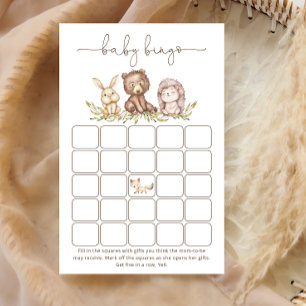 Skogsdjur Babyskor Bingo Game