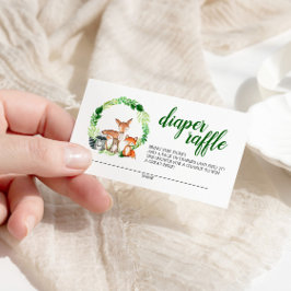 Skogsdjur Babyskor Diaper Raffle Tilläggskort