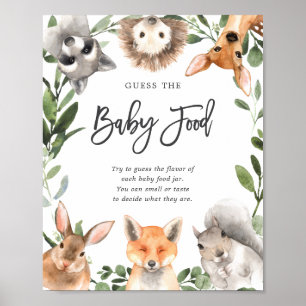 Skogsdjur Babyskor gissar att Baby mat Poster