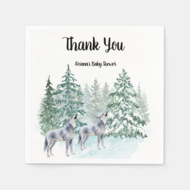 Skogsdjur, babyskor pappersservett