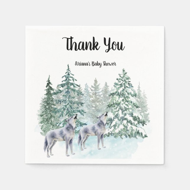 Skogsdjur, babyskor pappersservett (Framsidan)