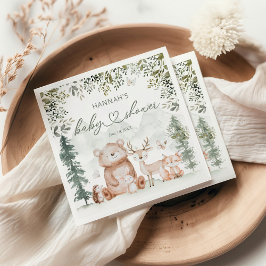 Skogsdjur, babyskor pappersservett