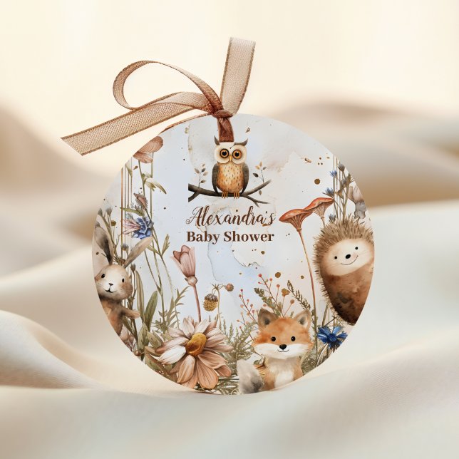 Skogsdjur, babyskor runt klistermärke (Skapare uppladdad)