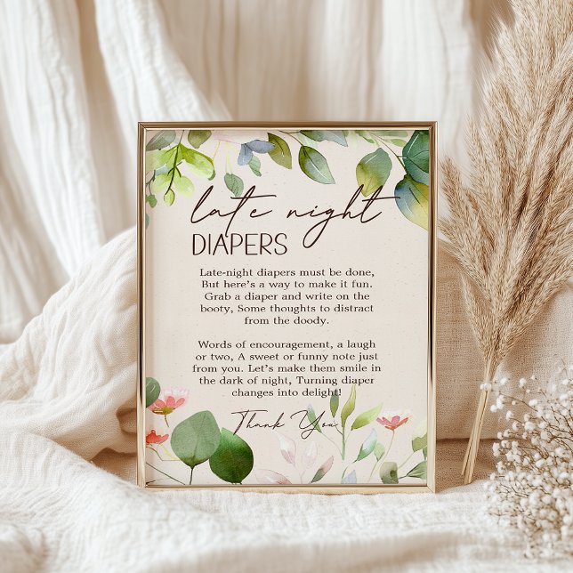 Skogsdjur Babyskor Sent i natten Poster (Skapare uppladdad)