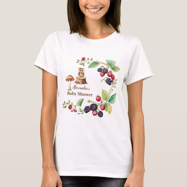 Skogsdjur, babyskor t shirt (Framsida)