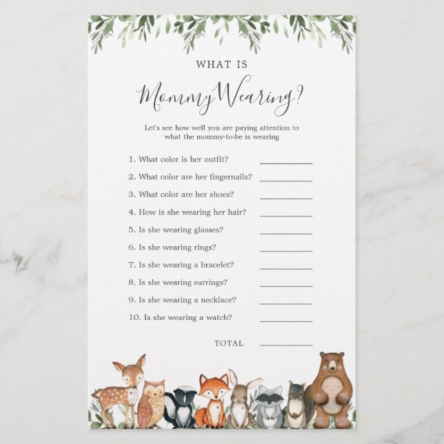 Skogsdjur, babyskor Vad är Mamma? (Framsida)