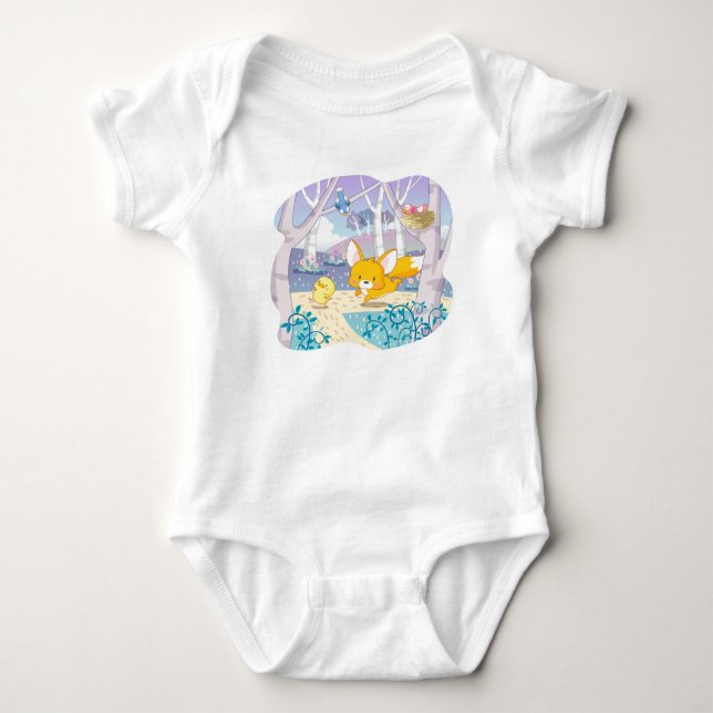 Skogsdjur Babyströja T Shirt (Framsida)