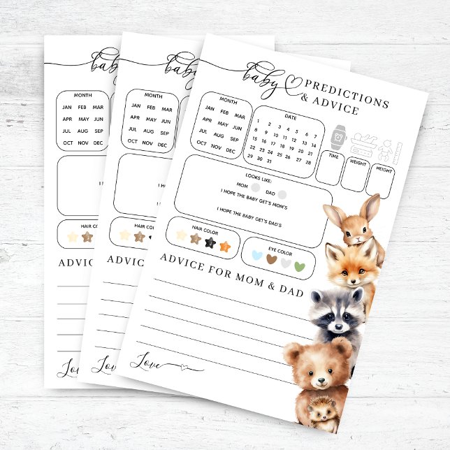 Skogsdjur Barnskor Förutsägelser Spelspel (Skapare uppladdad)